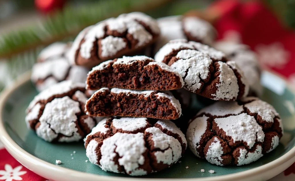 Gluten Free Chocolate Crinkle Cookies