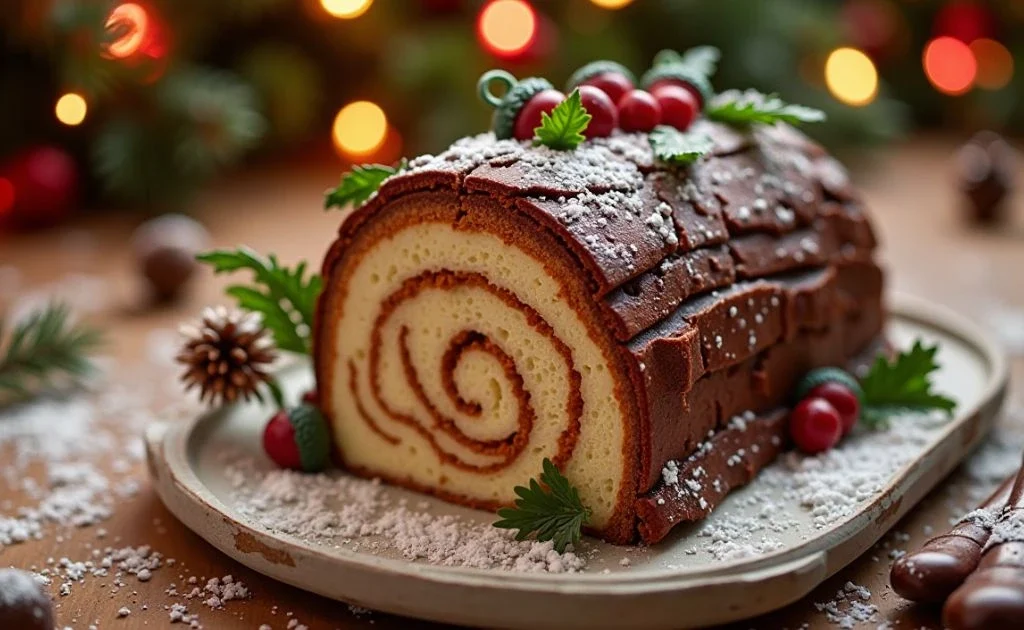 Gluten Free Yule Log Cake