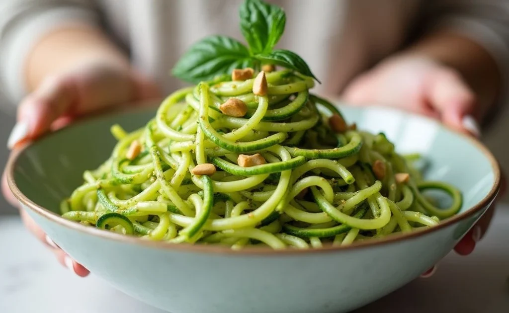 Dairy-Free Pesto Zucchini Noodles