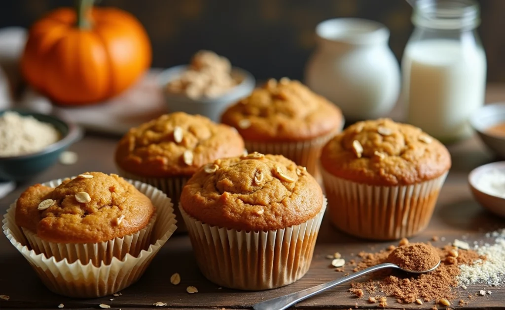 Gluten Free Pumpkin Oat Muffins