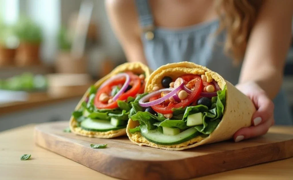 Mediterranean Hummus & Veggie Wrap