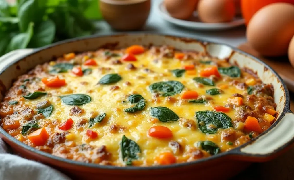 Vegetable and Cheese GF Breakfast Casserole