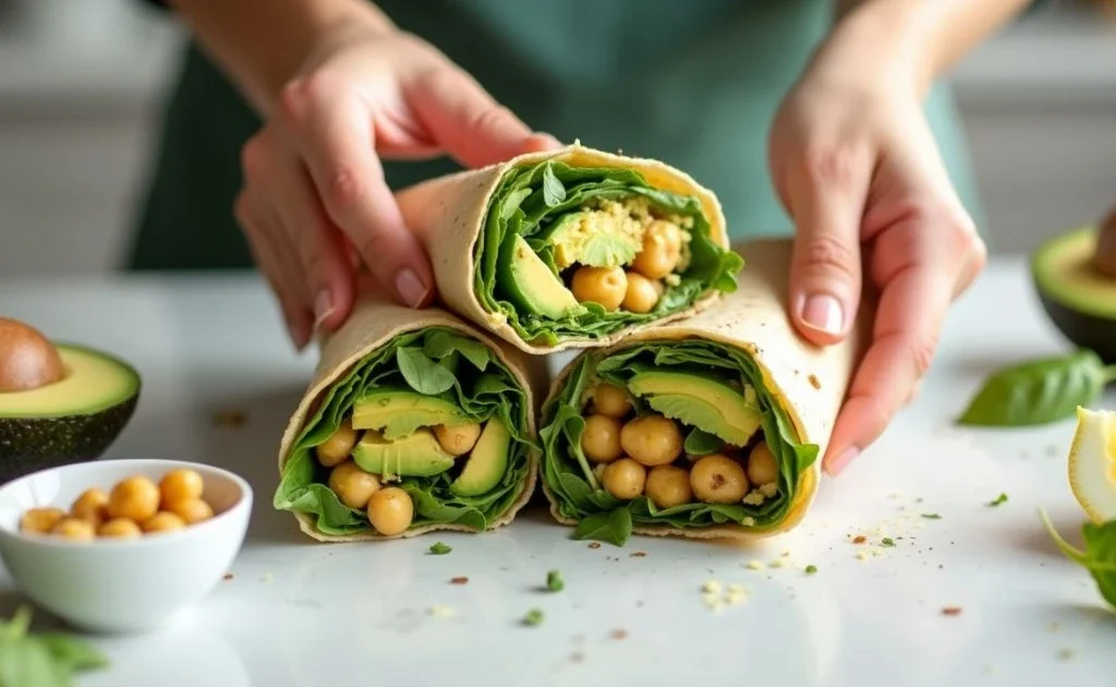 Avocado and Chickpea Wrap