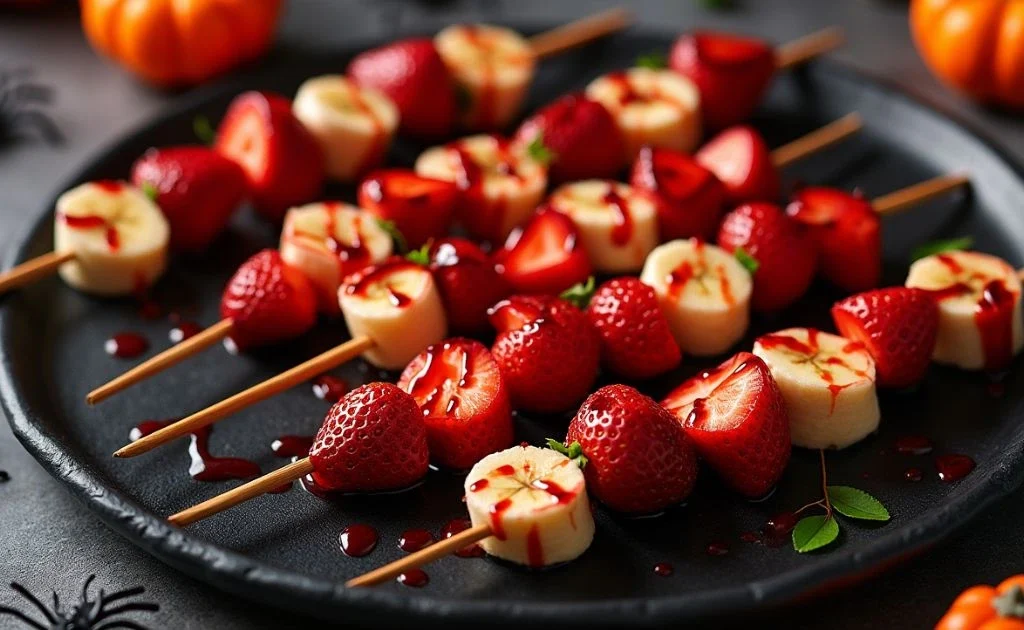 “Bloody” Fruit Kabobs