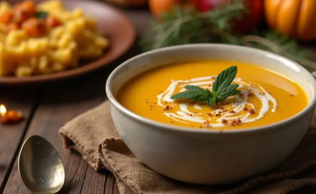 Butternut Squash Soup with Apple and Sage