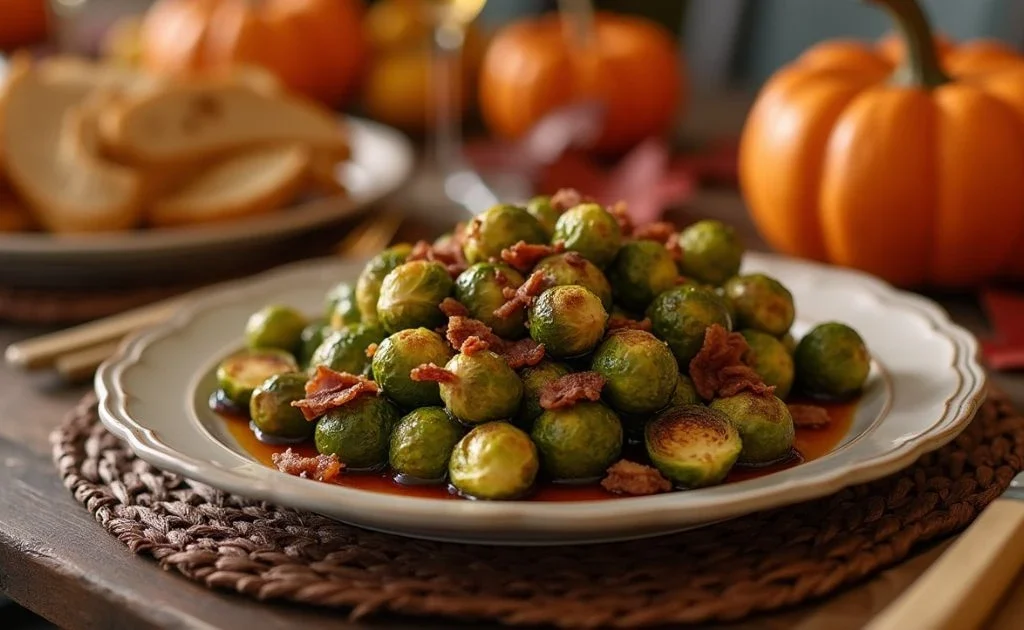 Crispy Brussels Sprouts with Balsamic Reduction