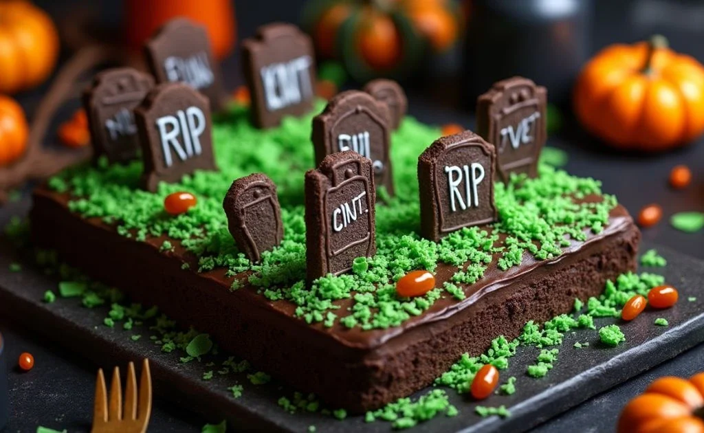 Graveyard Sheet Cake