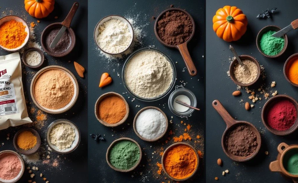 Ingredients for Gluten-Free Halloween Cakes