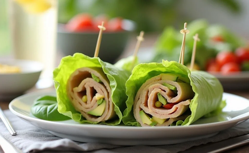 Lettuce-Wrapped Turkey and Avocado Roll-Ups