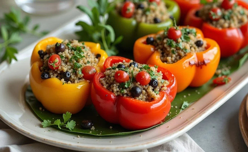 Mediterranean Stuffed Bell Peppers with Quinoa