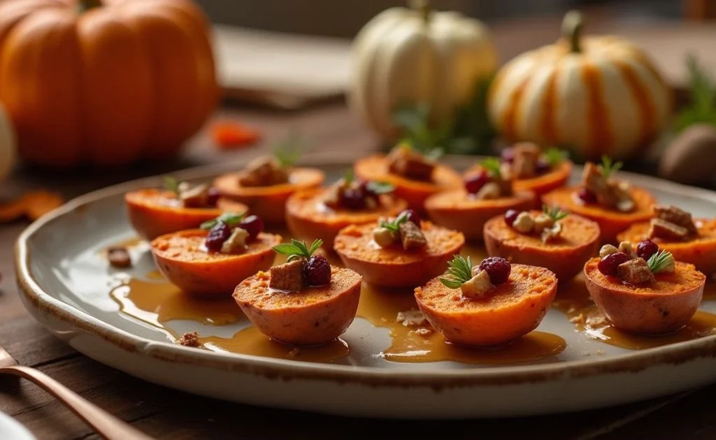 Mini Sweet Potato Bites with Maple Glaze