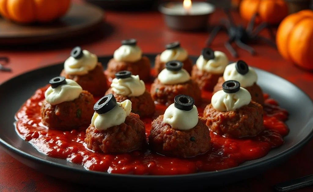 Monster Meatball Eyeballs