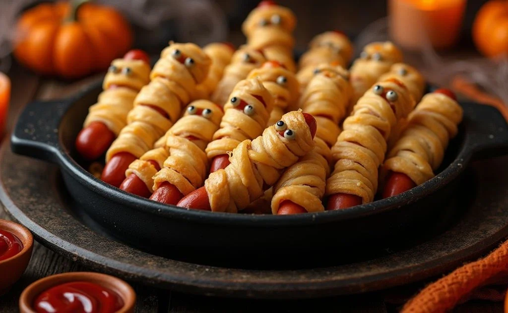 Mummy-Wrapped Hot Dogs