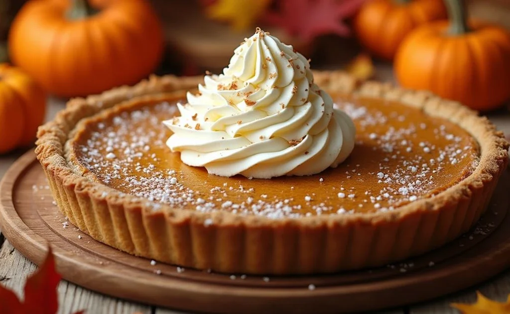 Pumpkin Pie with Coconut Whipped Cream