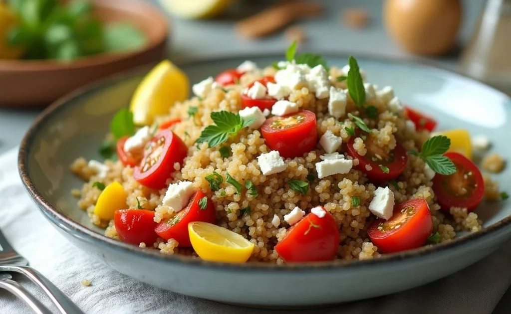 Quinoa Salad with Roasted Vegetables and Feta