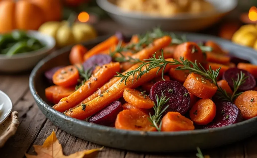 Roasted Root Vegetables with Thyme and Rosemary