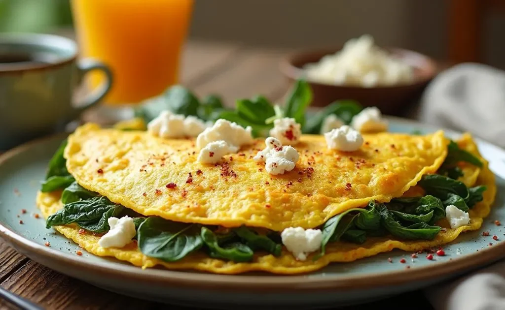  Spinach and Feta Gluten-Free Omelette