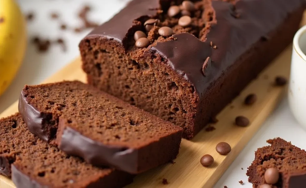 Healthy Banana Bread with Chocolate