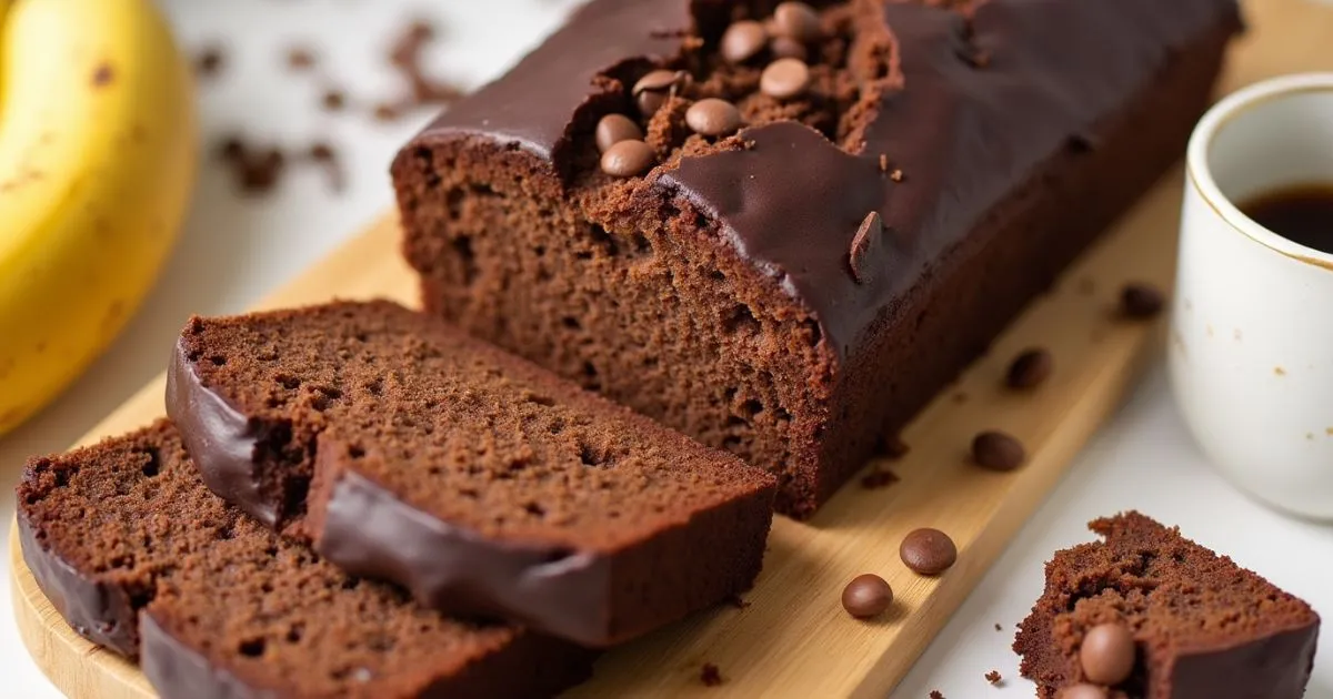 Healthy Banana Bread with Chocolate