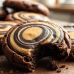 Peanut butter swirl brownie cookies