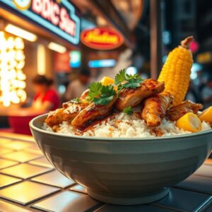 Street Corn Chicken Rice Bowl