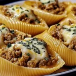 Beef-Stuffed Shells with Creamy Ricotta Filling