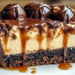 Caramel brownie cheesecake