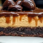 Caramel brownie cheesecake