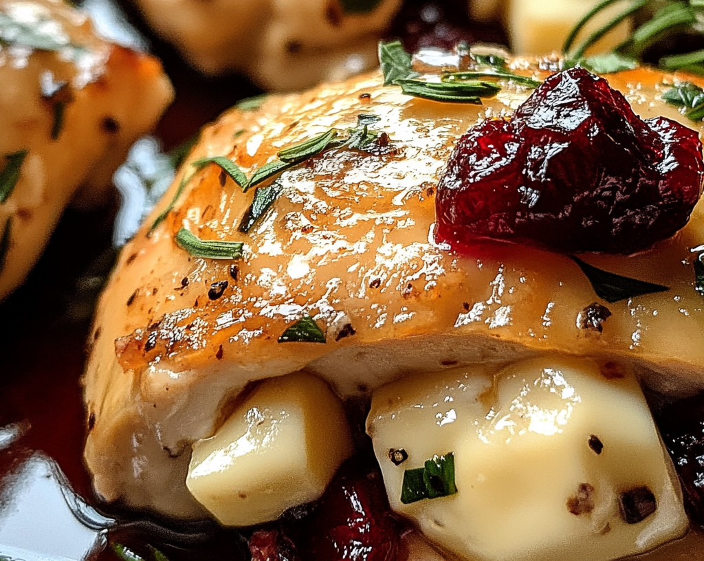 Cranberry Brie Stuffed Chicken