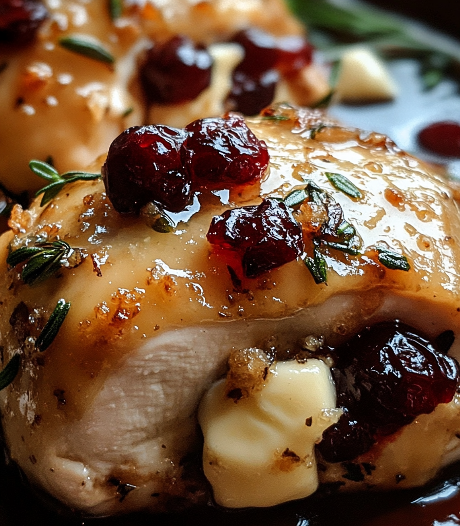 Cranberry Brie Stuffed Chicken
