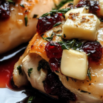 Cranberry Brie Stuffed Chicken