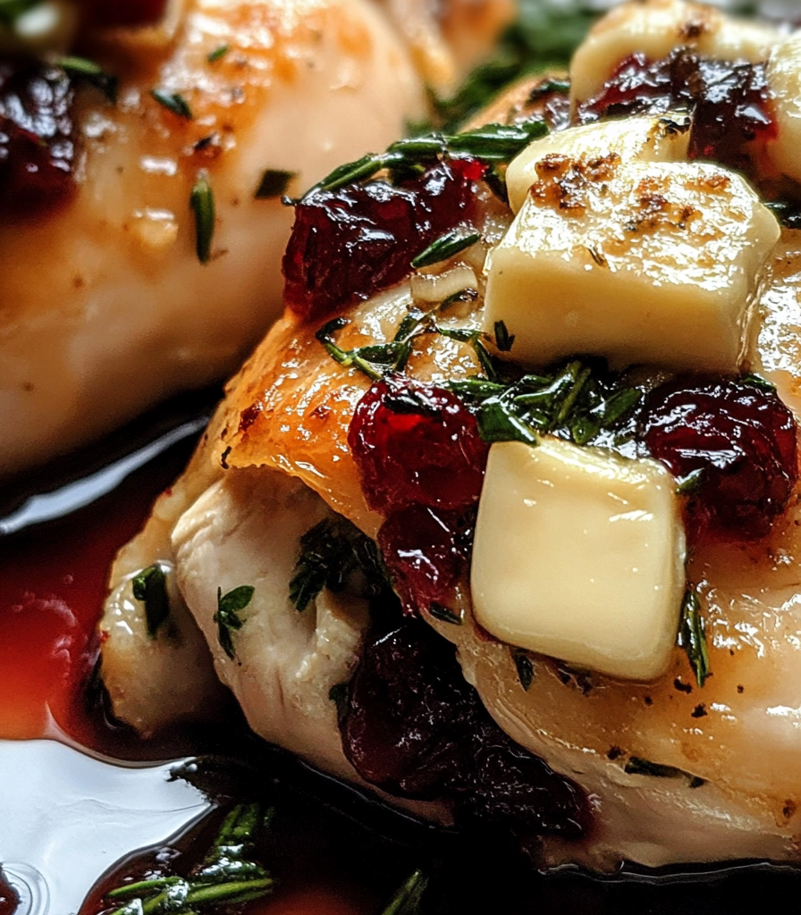 Cranberry Brie Stuffed Chicken