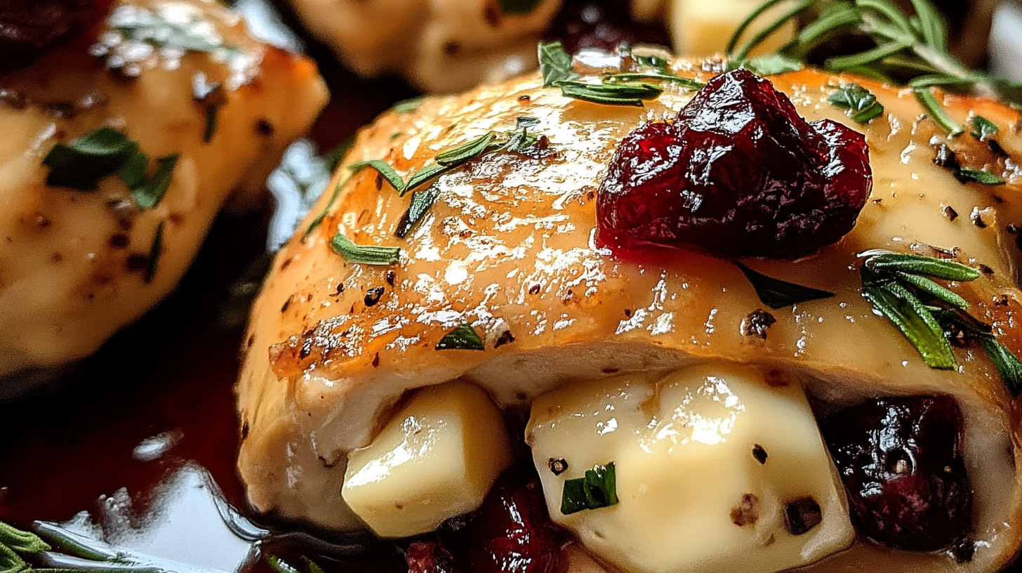 Cranberry Brie Stuffed Chicken