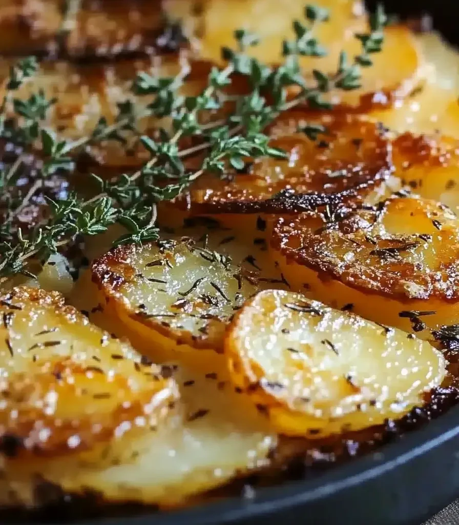 Crispy Balsamic-Thyme Potato Torte
