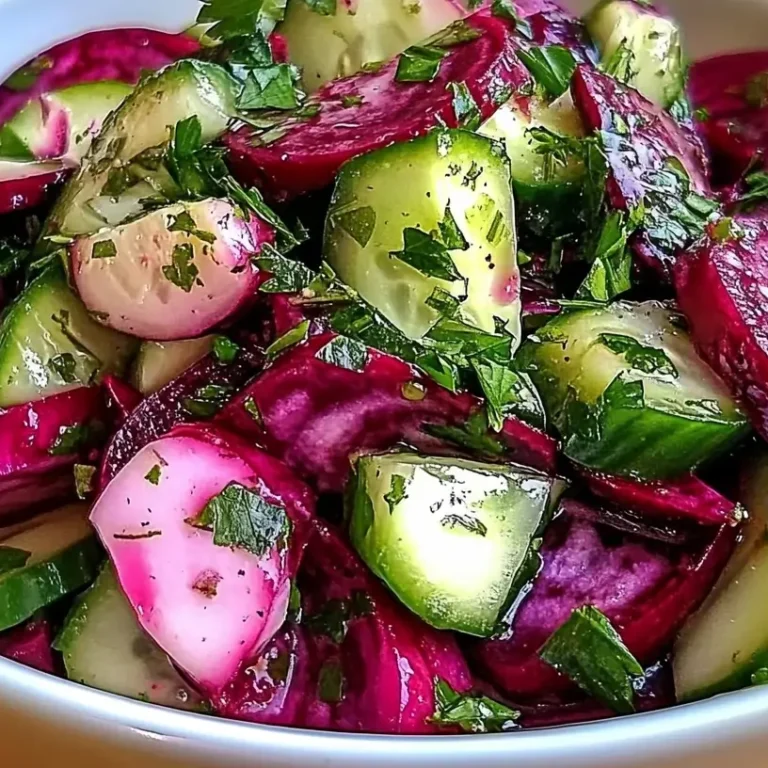 Cucumber & Beetroot Salad with Herb Dressing