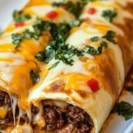 Easy Beef & Cheese Chimichangas