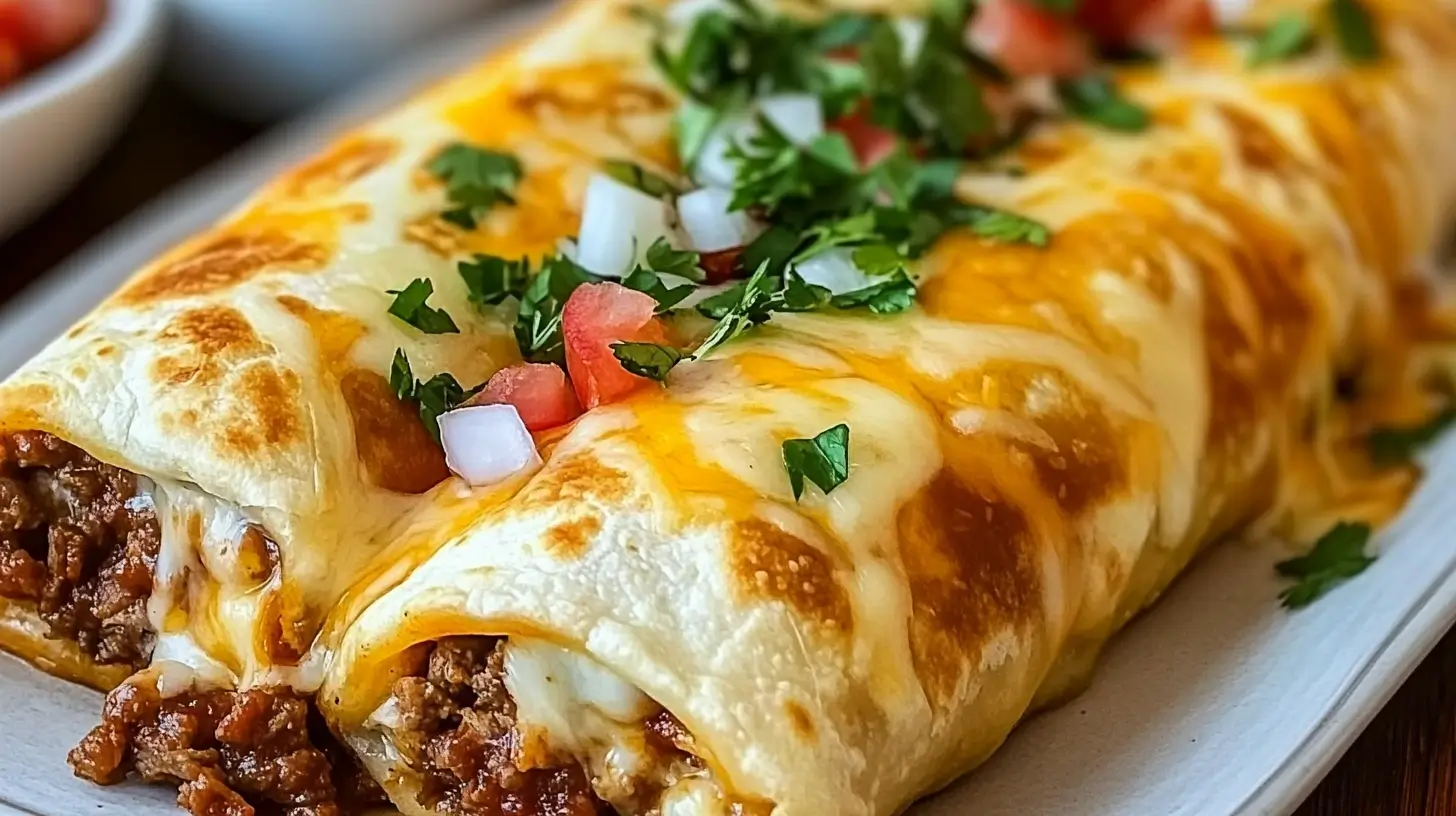 Easy Beef & Cheese Chimichangas