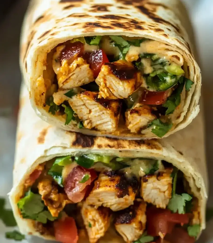 Easy Chipotle Ranch Grilled Chicken Burrito