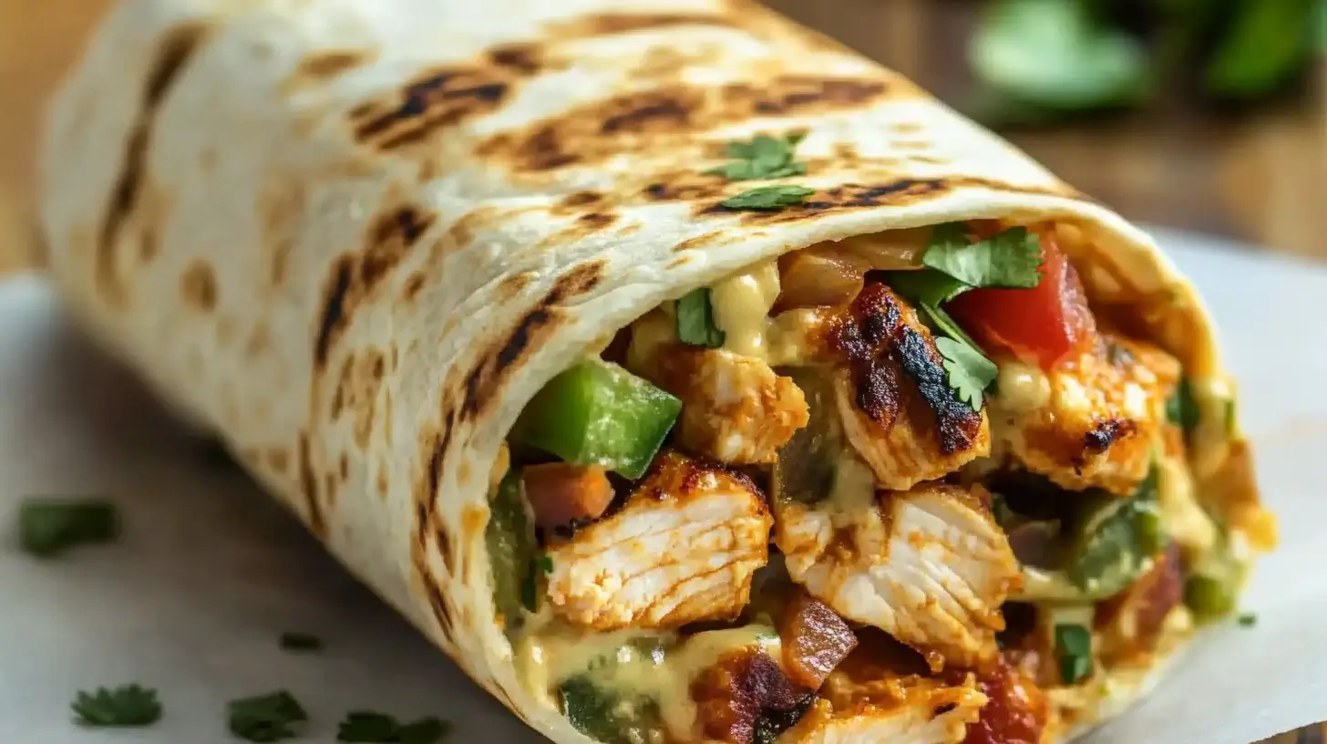 Easy Chipotle Ranch Grilled Chicken Burrito
