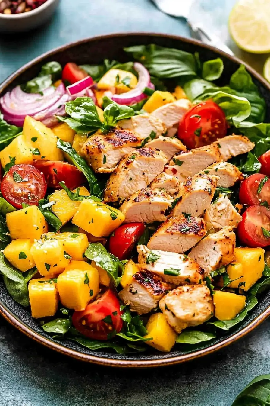 Mango Chicken Salad Recipe with Homemade Dressing
