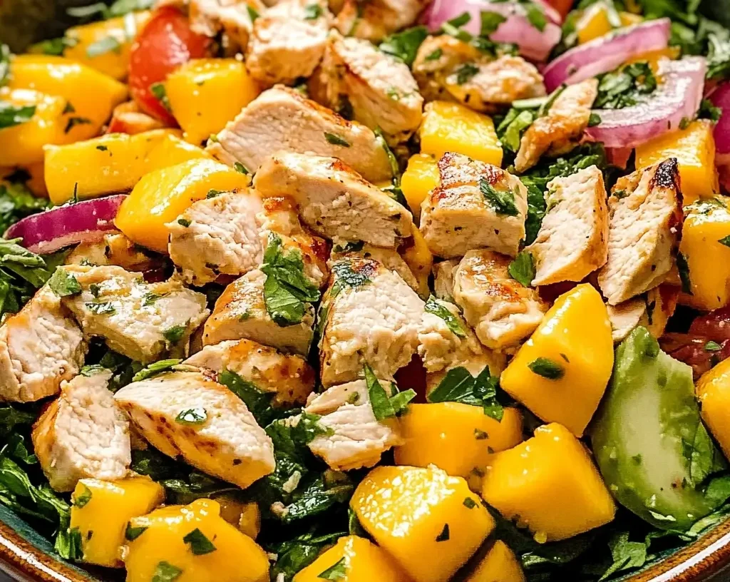 Mango Chicken Salad Recipe with Homemade Dressing