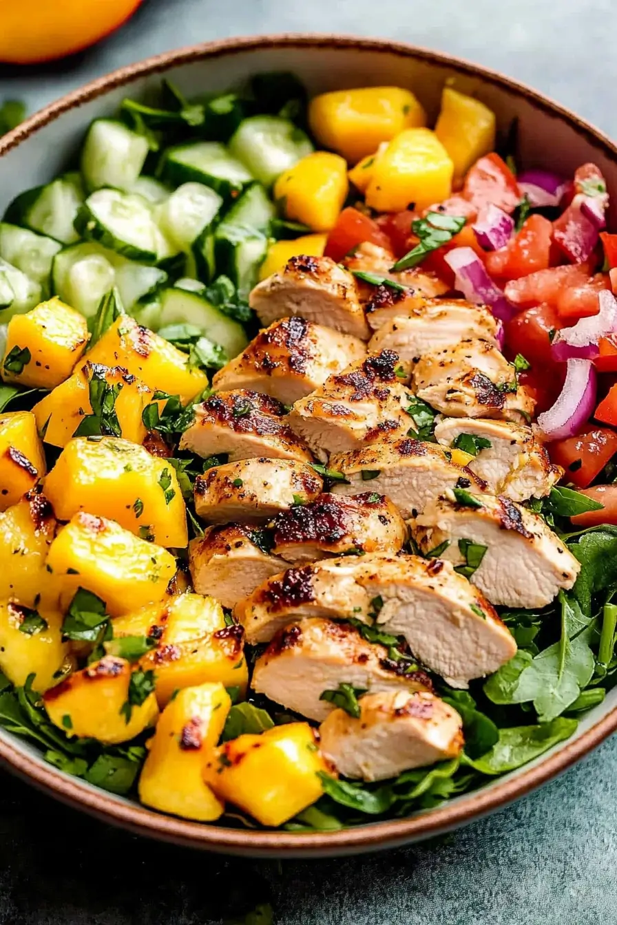 Mango Chicken Salad Recipe with Homemade Dressing