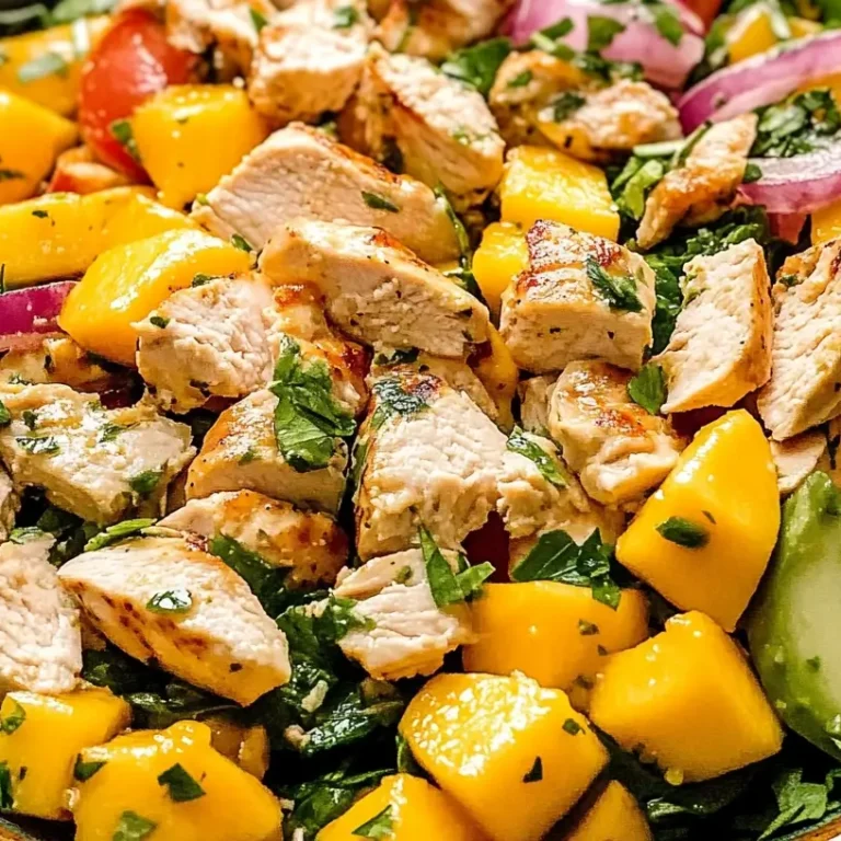 Mango Chicken Salad Recipe with Homemade Dressing