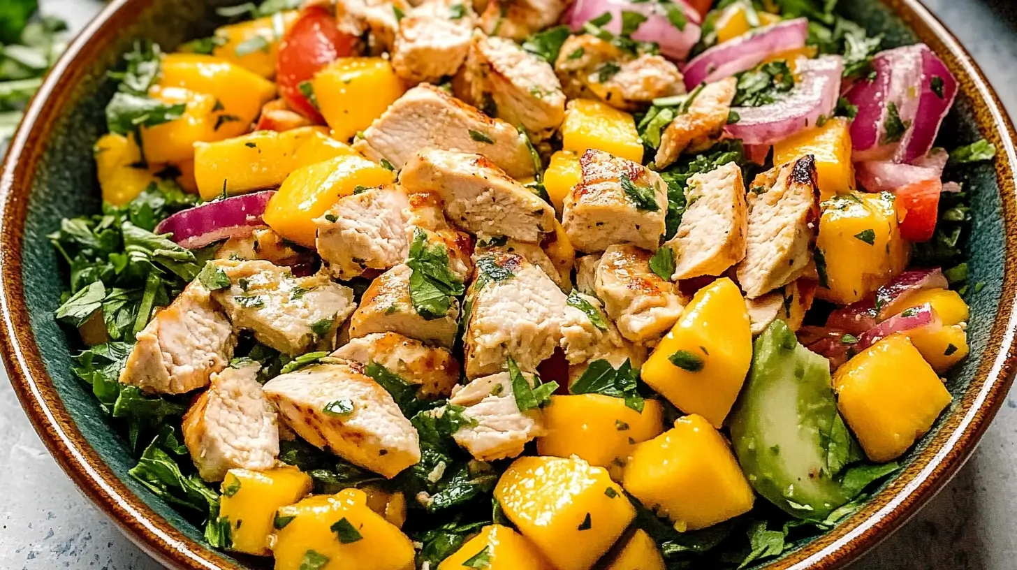 Mango Chicken Salad Recipe with Homemade Dressing