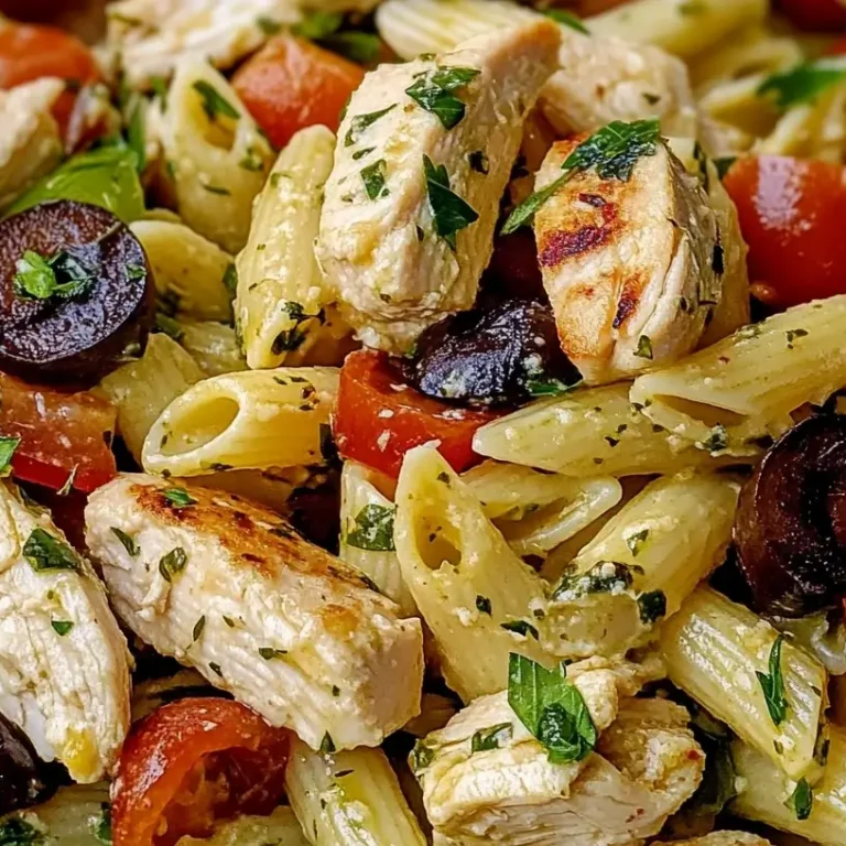 Mediterranean Chicken Pasta Salad