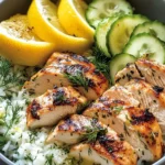Mediterranean-Inspired Lemon-Dill Chicken Bowls