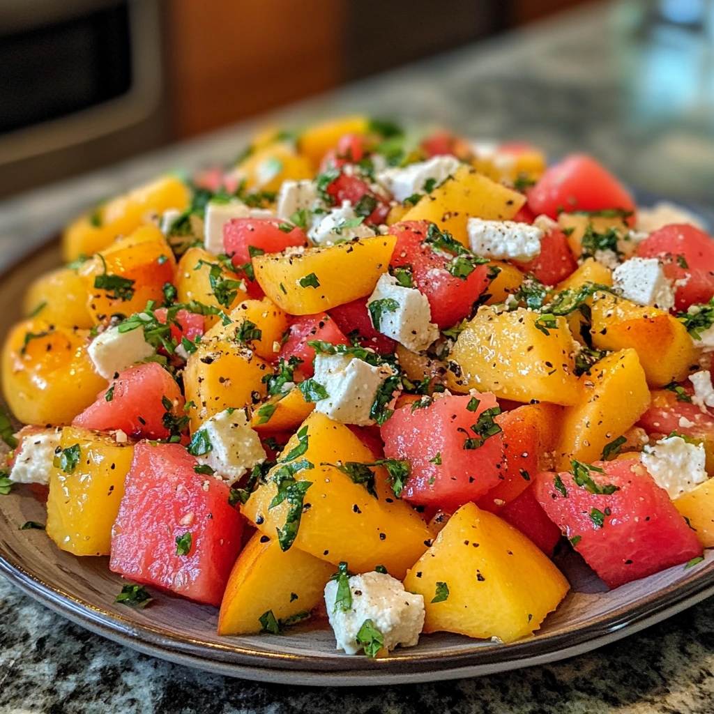 Peach Watermelon Salad Recipe