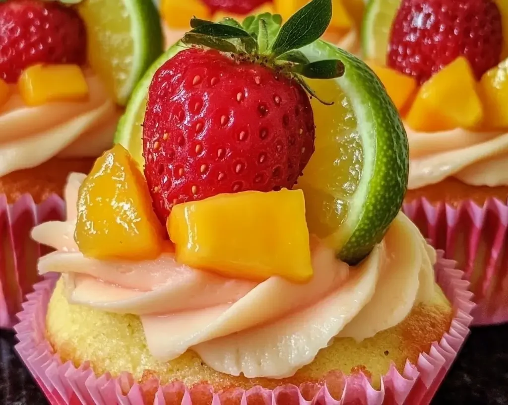 Strawberry Mango Margarita Cupcakes Recipe