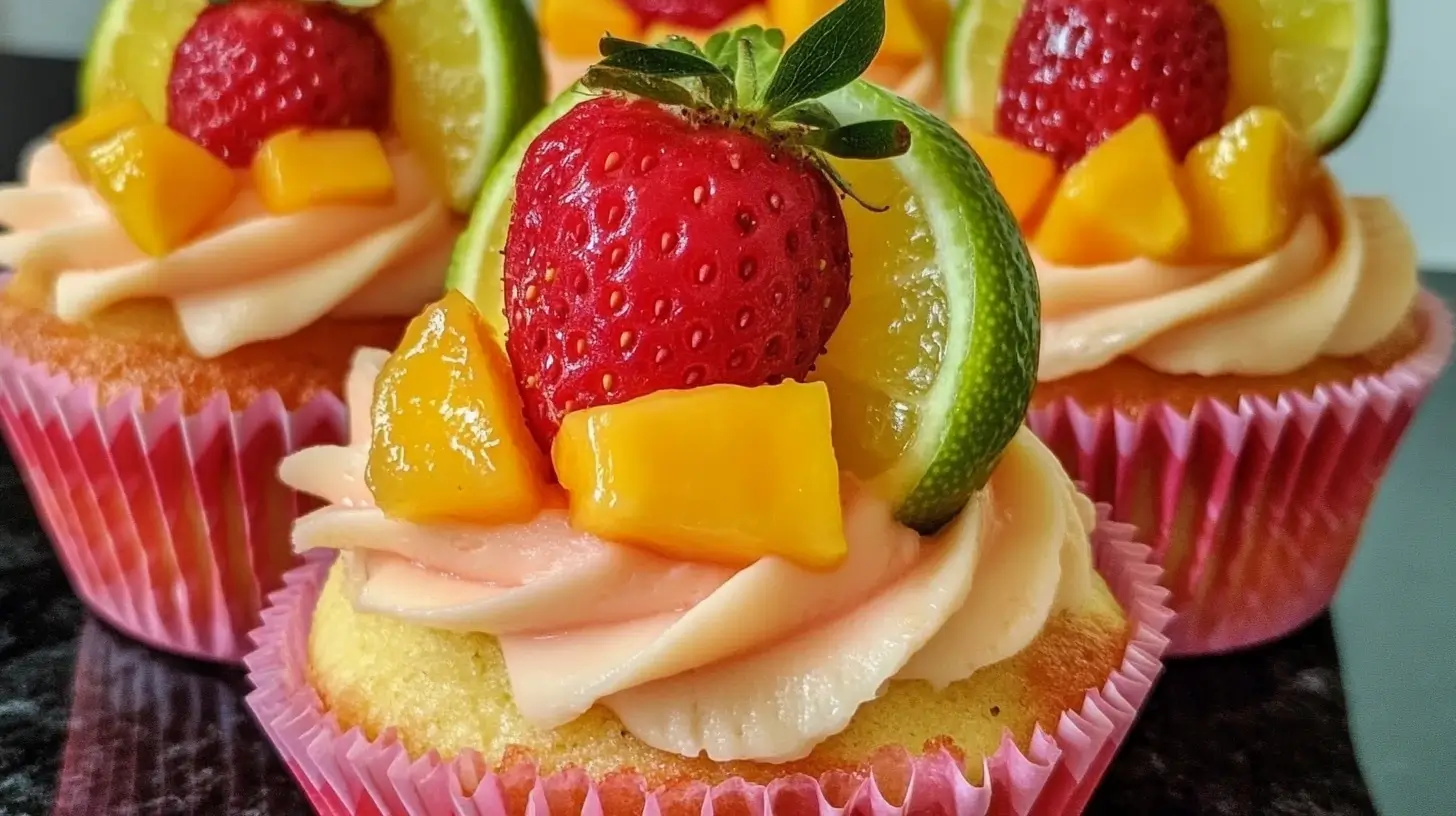 Strawberry Mango Margarita Cupcakes Recipe