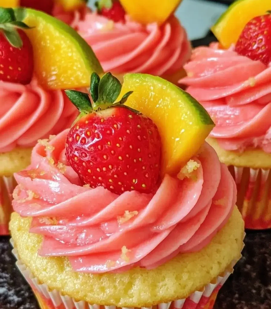 Strawberry Mango Margarita Cupcakes Recipe